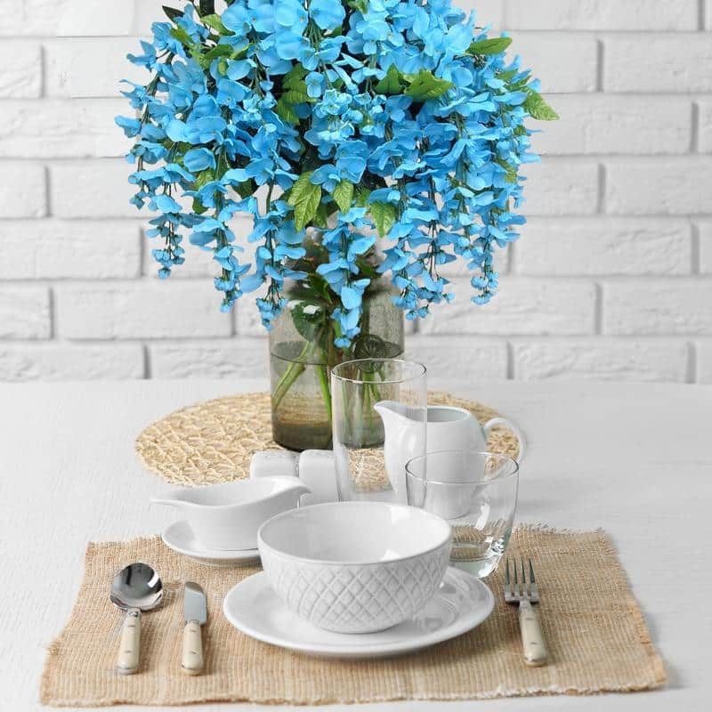 Faux Wisteria Flower Stems Bunch