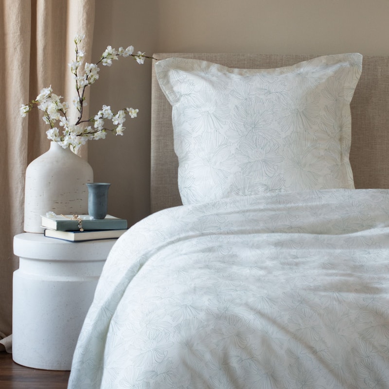 100% French Linen Flanged Euro Sham by BOKSER HOME