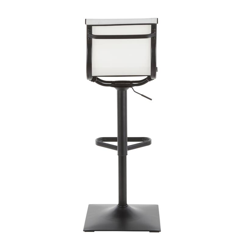 Porch & Den Bixby Adjustable Bar Stool in Black Metal