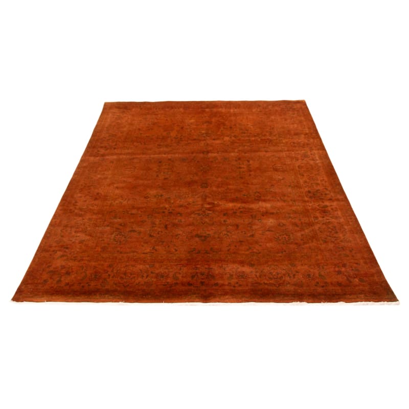 ECARPETGALLERY Hand-knotted Vibrance Brown, Burnt Orange Wool Rug - 8'4 x 11'3