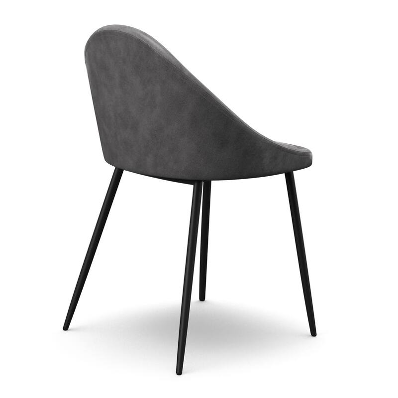 Marco Vegan Leather Chairs Black Legs (Set of 2)