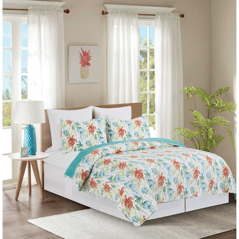 Paradise Sound Cotton Quilt Set - Reversible and Machine Washable
