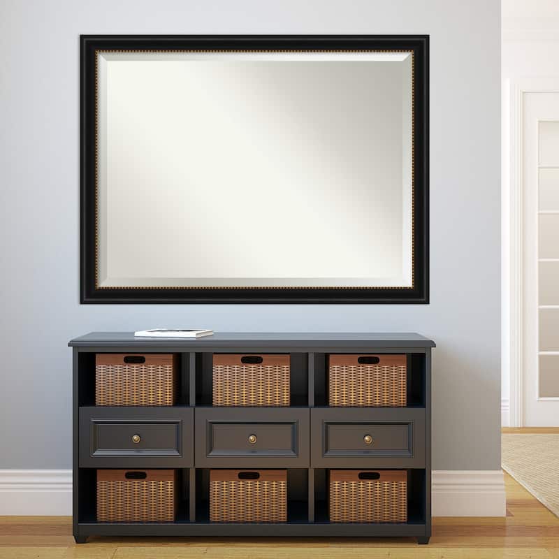 Beveled Bathroom Wall Mirror - Manhattan Black Frame - Manhattan Black