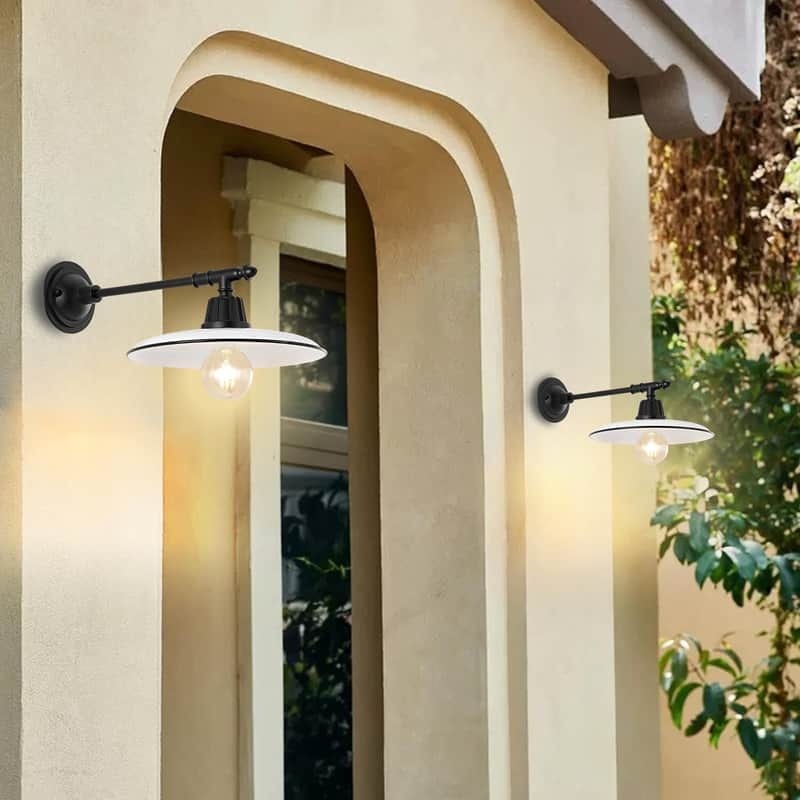 1 Light led light white/Black wall light metal light bulb - N/A