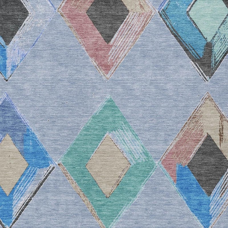 HomeRoots Geometric Transitional Rectangle Outdoor Rug