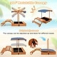 preview thumbnail 4 of 4, Kids Wooden Sandbox w/ Canopy Foldable Picnic Table & Bench w/ Sandpit