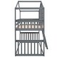 preview thumbnail 21 of 40, Modern House Shaped Bunk Bed with Ladder and Guardrails, Solid Construction, Beautiful & Elegant