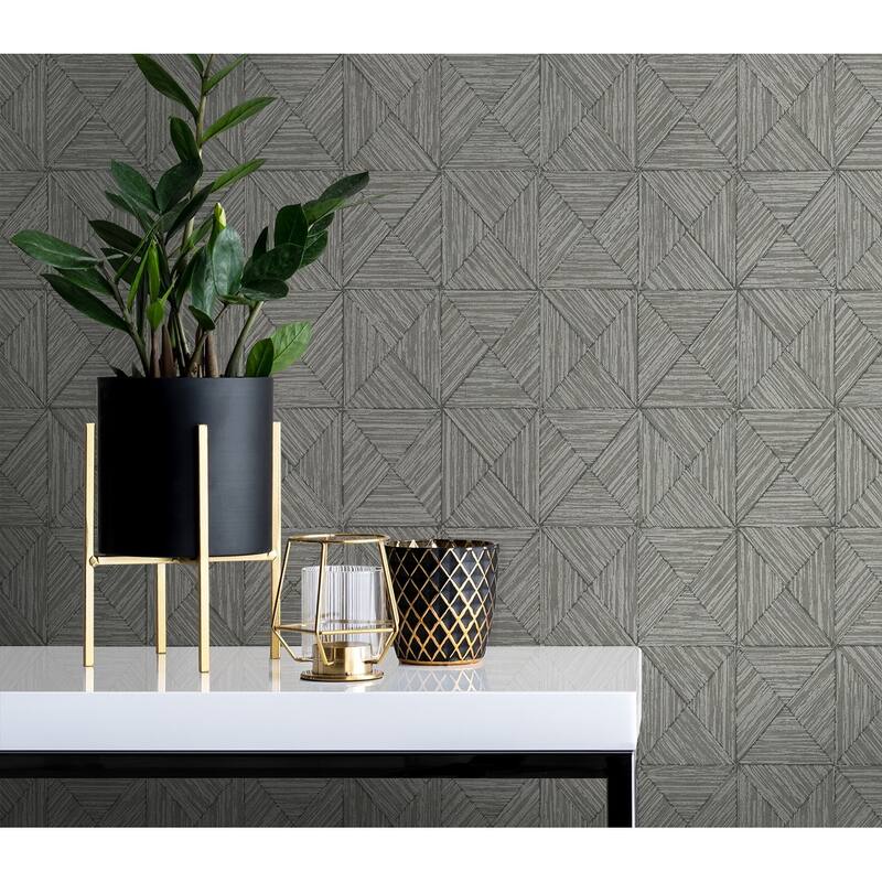 Seabrook Designs Lunoria Geometric Non-Woven Unpasted Wallpaper