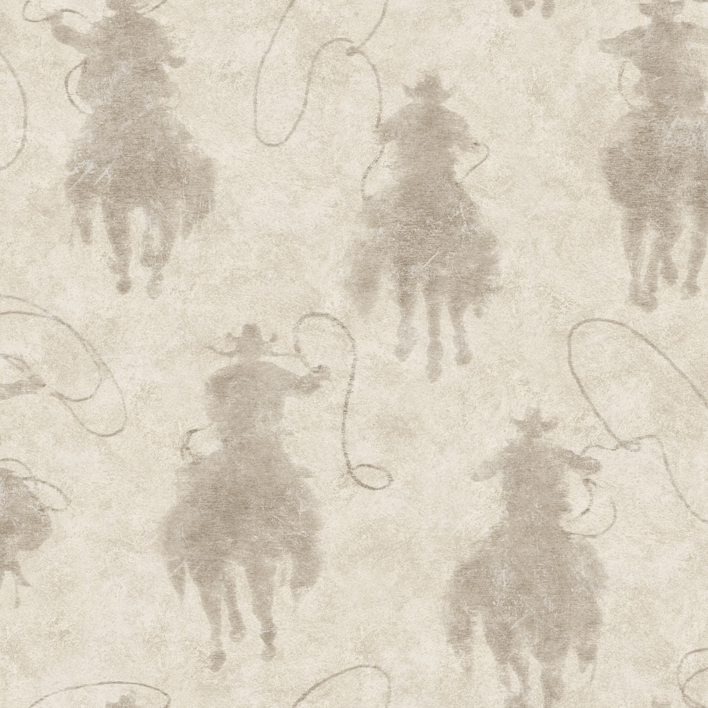 Stockman Silhouette Light Grey Wallpaper
