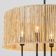preview thumbnail 2 of 8, 4 - Light Coastal Hand-woven Drum Chandelier - 19.7 in. W x 90.6 in. H