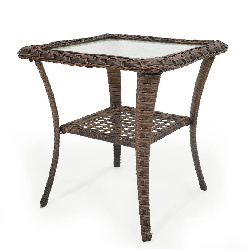 Outdoor Wicker Side Table Patio Side Tables for Outside