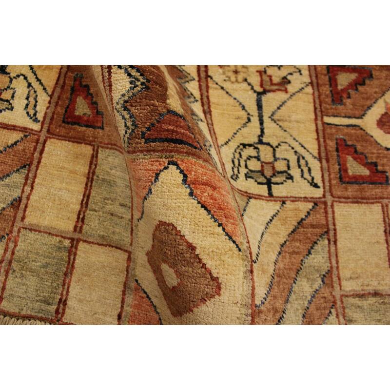 Rustica Mosaic Gabbeh Hand-Knotted Wool Area Rug