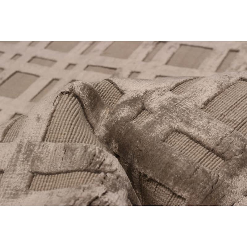 ECARPETGALLERY Hand Loomed Kashkuli Gabbeh Taupe Wool Rug - 5'4 x 7'7