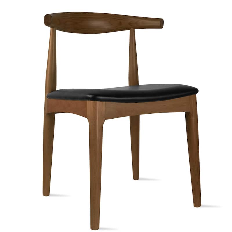 Set of 2 Contemporary Farmhouse Real Solid Wood Cushion Seat Dining Chairs Desk Elbow Side Chairfor Living Room Bedroom Kitchen