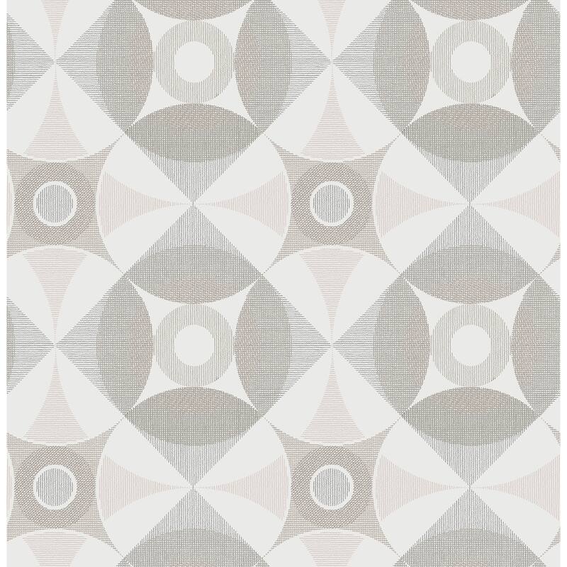 A-Street Prints Ellis Light Brown Geometric Wallpaper