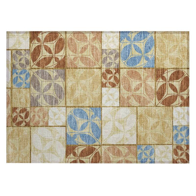 Machine Washable Indoor/ Outdoor Patch Lupton Chantille Rug