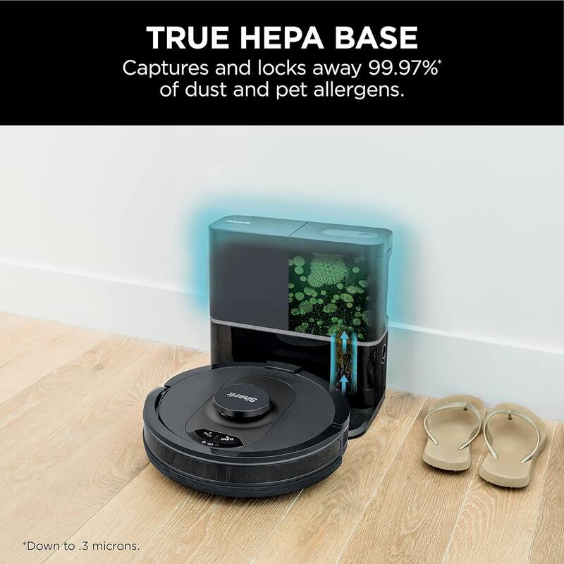 Shark R-AV2501S HEPA Self-Empty Base AI Robot Vacuum Black Certified Refurbished
