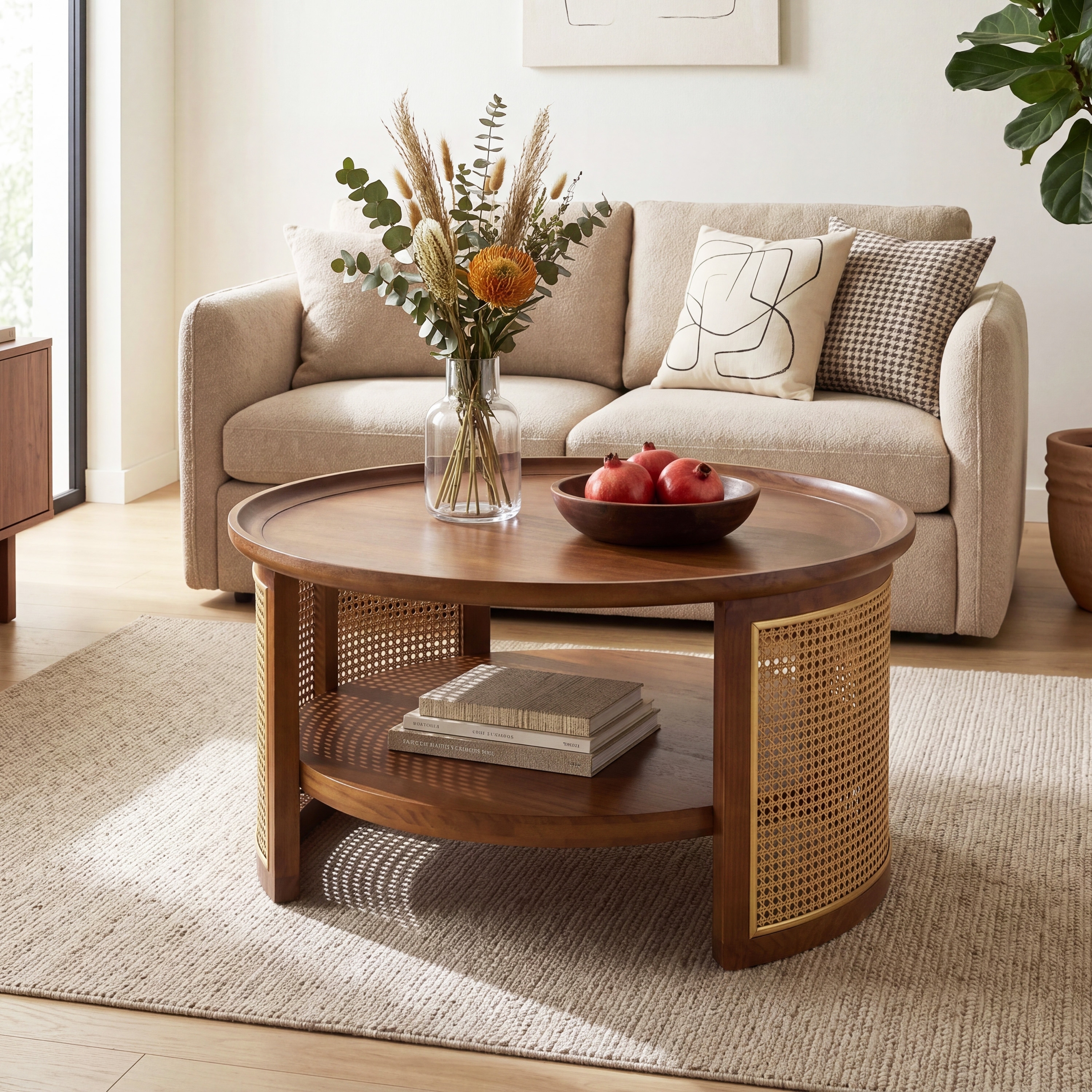 Christopher Knight Home - Boho Round Coffee Table with 2-Tier