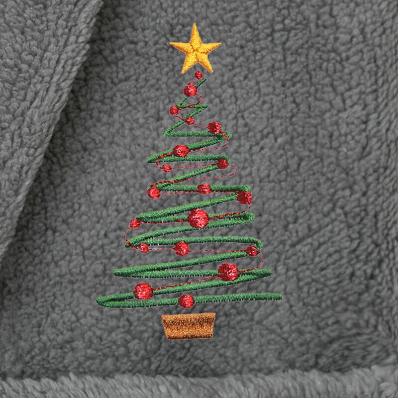 Sweet Kids 100% Polyester SUPER PLUSH Double Brushed Hooded Bathrobe - CHRISTMAS TREE