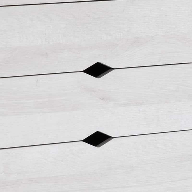 60 Inch TV Media Entertainment Console with 4 Shelves, 3 Drawers, Oak White