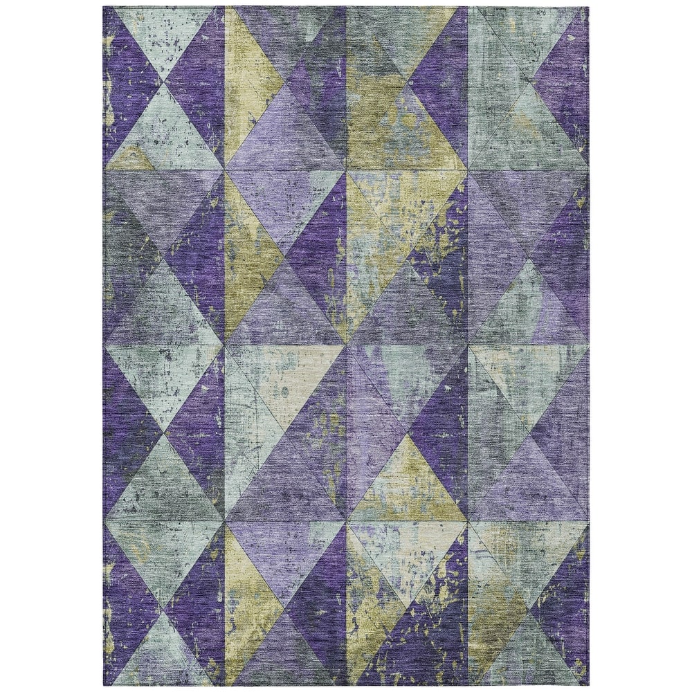 HomeRoots Geometric Transitional Rectangle Outdoor Rug