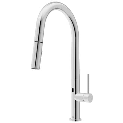 VIGO Greenwich 18" H Single Handle Pull-Down Sprayer Kitchen Faucet with Touchless Sensor