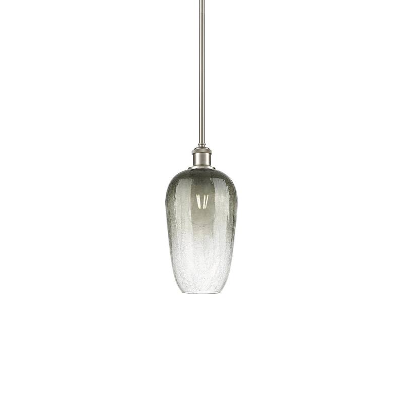 Innovations Lighting 516-1S-15-7 Brookhaven Flute Pendant Brookhaven - Brushed Satin Nickel / Slate