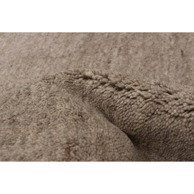 ECARPETGALLERY Hand-knotted Kashkuli Gabbeh Taupe Wool Rug - 8'1 x 10'1