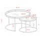 preview thumbnail 2 of 7, Elema Glam Chrome Glass Top 2-Piece Nesting Tables Set by Furniture of America