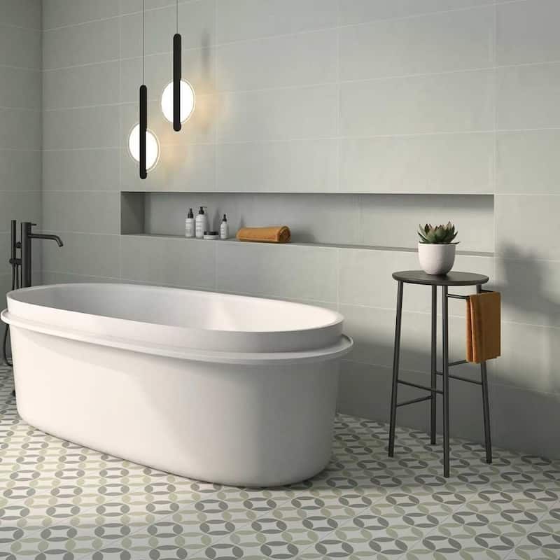 Twinkle 9x9 Matte Porcelain Encaustic Tile - Floor, Wall, Backsplash