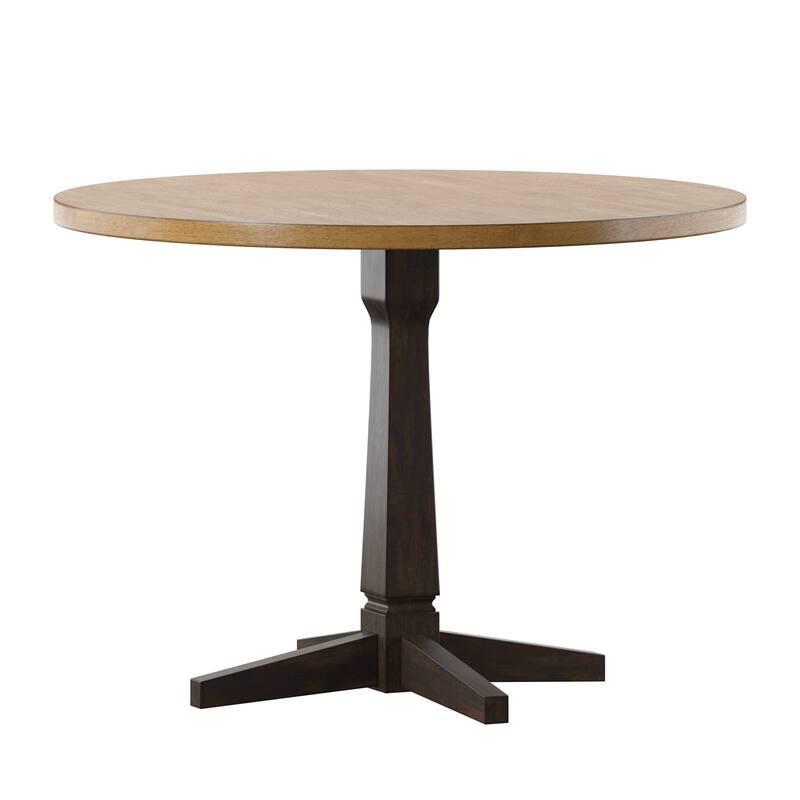 Eleanor Round Two-Tone Dining Table by iNSPIRE Q Classic - Antique Black