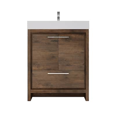 Dove 30'' Freestanding Vanity with Reinforced Acrylic Sink