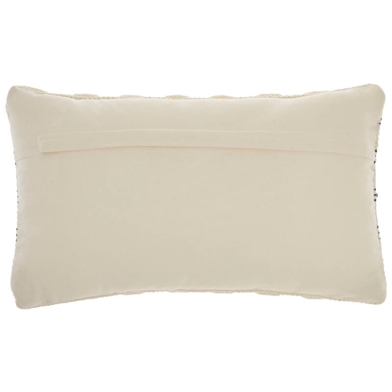 Mina Victory Life Styles Woven Lines And Dots Textured Throw Pillow