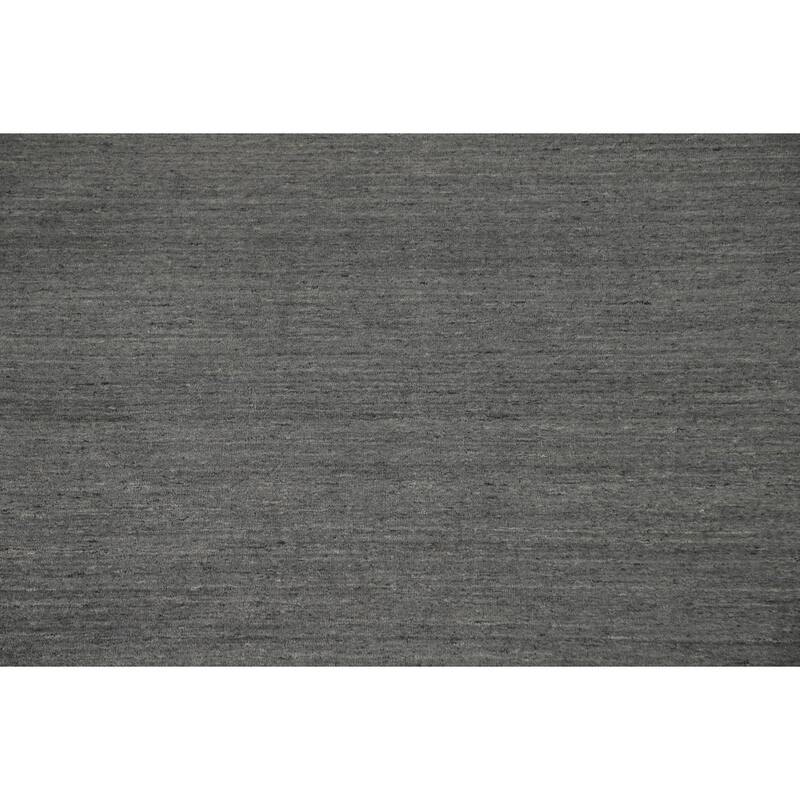Grey Tribal Gabbeh Indian Area Rug Handmade Wool Carpet - 7'9" x 9'10"