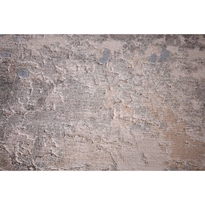 Contemporary Abstract Area Rug Handmade Oriental Wool Carpet - 5'3"x 7'6"