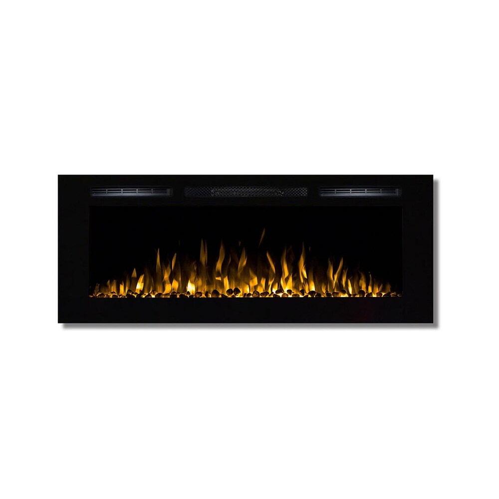 Shop Regal Flame Fusion 50 Pebble Built In Ventless Recessed Wall Mounted Electric Fireplace Better Than Space Heaters Propane On Sale Overstock 30655665