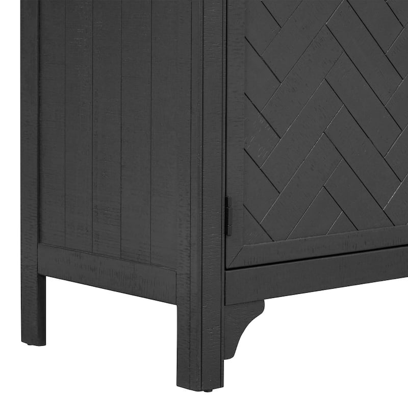 Designed Storage Cabinet Sideboard with MDF+Pine veneer , Adjustable Shelves, Suitable