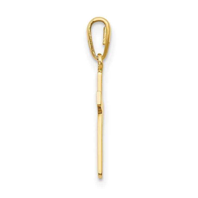Curata 14k Yellow Gold for boys or girls Cross Pendant