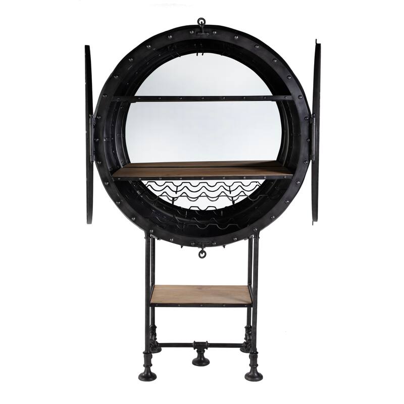 Roanoke 43 in W x 69 in. H Iron Bar Cabinet