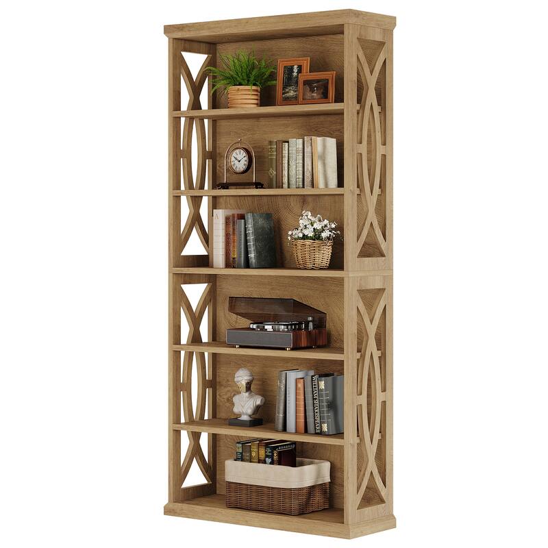 6-Tier Bookshelf, 71 Inches Tall Freestanding Bookcase