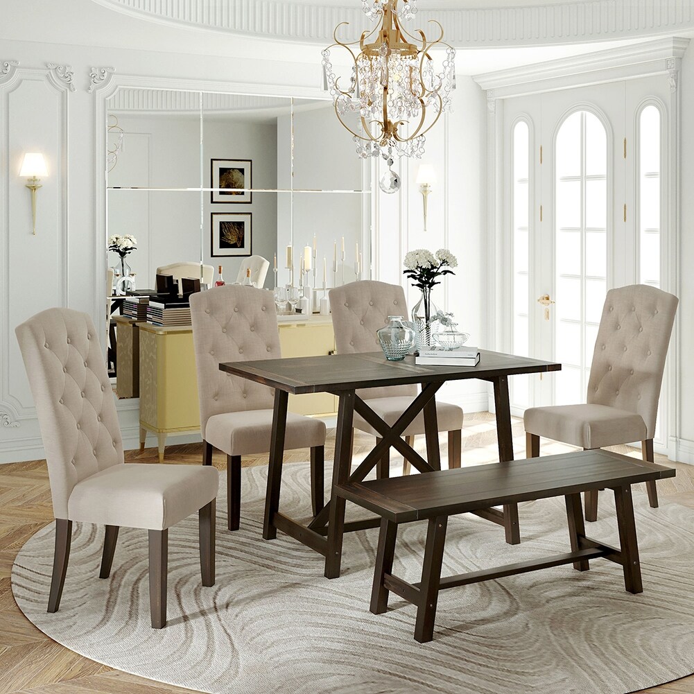 upholstered dining room chairs set of 6