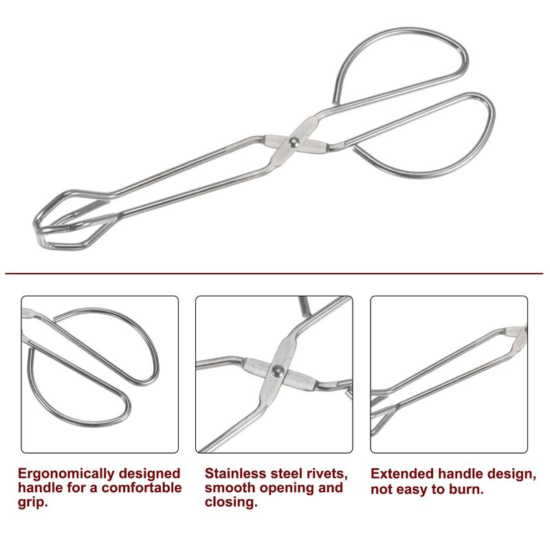 Stainless Steel Scissor Tongs 10" Barbecue Grilling Tongs
