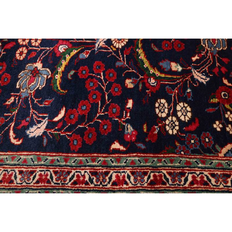 ECARPETGALLERY Hand-knotted Kayseri Dark Navy Wool Rug - 6'8 x 9'6