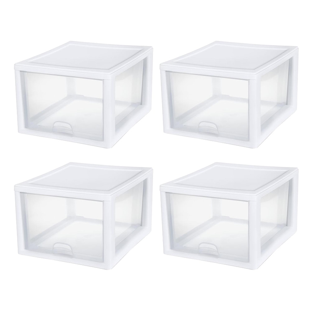 https://ak1.ostkcdn.com/images/products/is/images/direct/9ec60708f8de92f39de6ede655ab3dac1bf4d06c/Sterilite-27-Quart-Clear-%26-White-Plastic-Storage-Bin-with-One-Drawer-%284-Pack%29.jpg