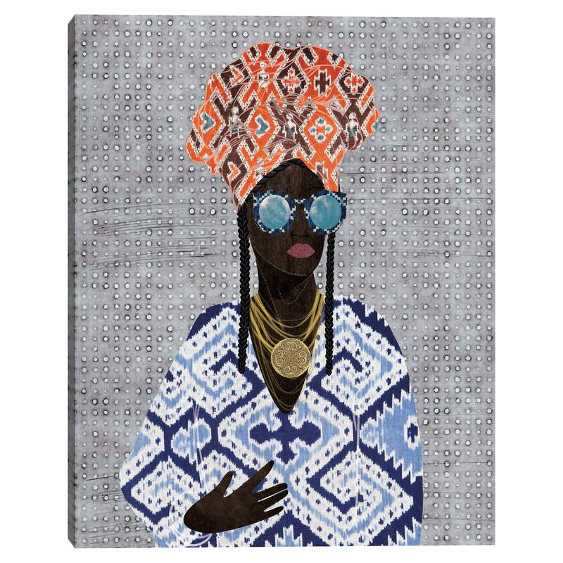 Dots Queen on Gray by Nikki Chu Canvas Art Print