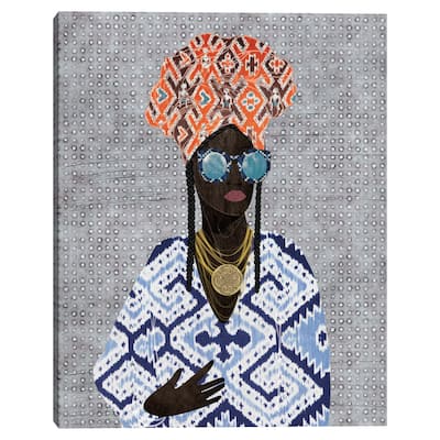 Dots Queen on Gray by Nikki Chu Canvas Art Print