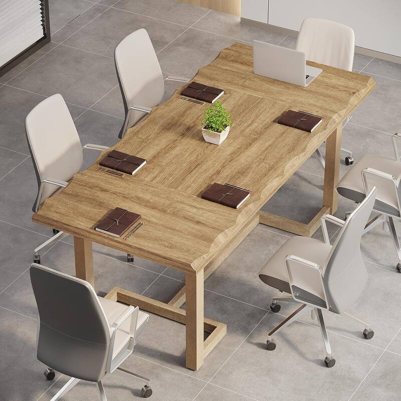 63" Rectangular Conference Table, Modern Meeting/Boardroom Desk Business Furniture for Office, Training Room