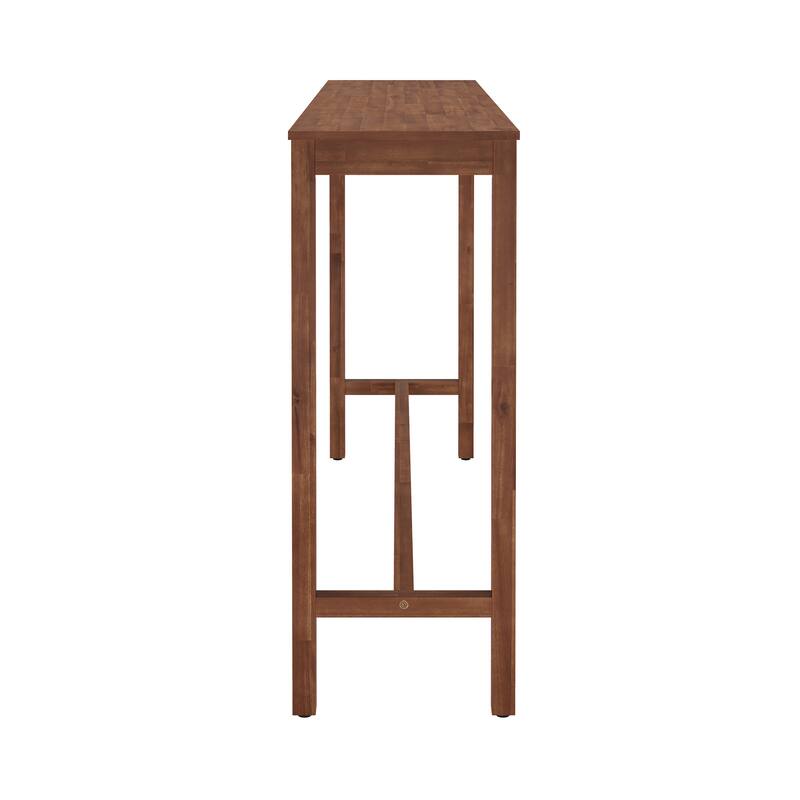 Casual 53.in/63.in Outdoor & Indoor Rectangular Patio Bar Table Wood Dining Table