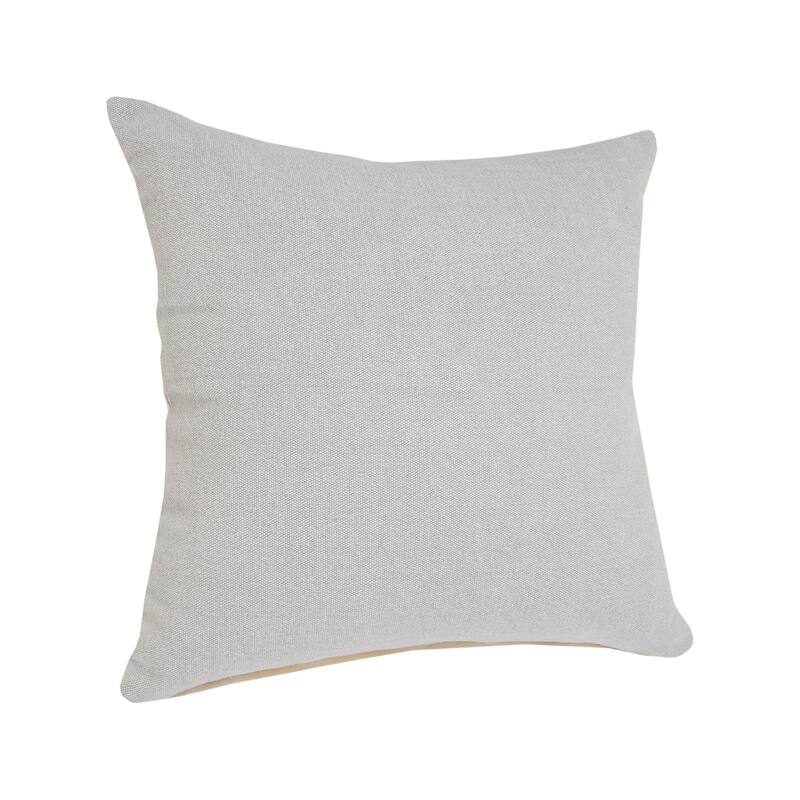 20" Gray Solid Handmade Square Throw Pillow