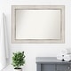 preview thumbnail 24 of 28, Non-Beveled Wood Bathroom Wall Mirror - Trellis Silver Frame - Trellis Silver